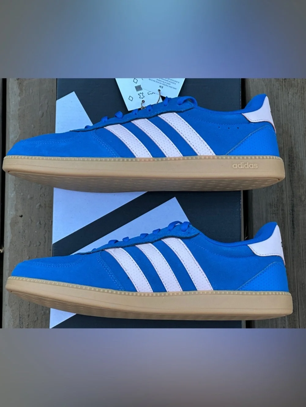 Adidas Breaknet Sleek Blue Low Casual Unisex Lifestyle Sneaker Womens 9.5 NEW